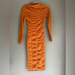 Love Always Orange Knit Midi Dress